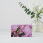 Carte De Visite Abeille sur une fleur violette (Debout devant)