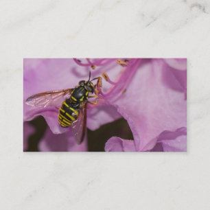 Carte De Visite Abeille sur une fleur violette