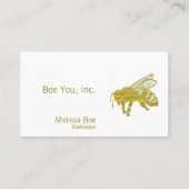 Carte De Visite Abeille typographique (Devant)