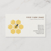 Carte de visite abeilles et peigne de miel (Devant)