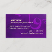 Carte De Visite Abeilles pourpres (Dos)