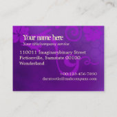 Carte De Visite Abeilles pourpres (Dos)