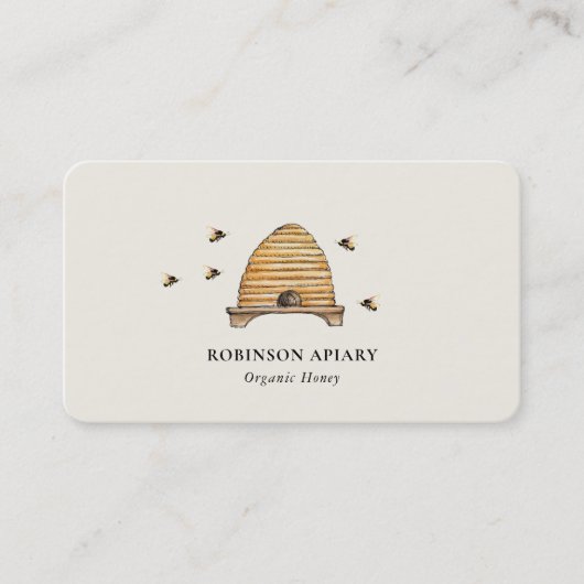 Carte De Visite Abeilles vintage & Rucher Apiary (Devant)