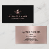 Carte De Visite Abetaf Miel frais Apiary Modern Rose Gold (Devant / Derrière)
