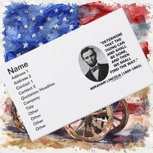 Carte De Visite Abraham Lincoln Déterminer Ce Qui Peut Être Fait