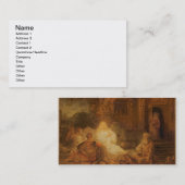 Carte De Visite Abraham reçoit les trois anges, 1646 (huile sur la (Devant / Derrière)