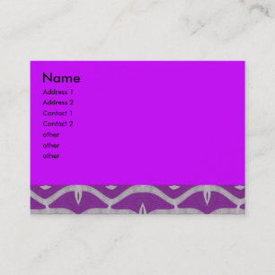 Carte De Visite abrégé sur blanc pourpre motif