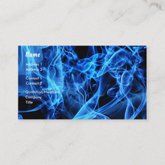 Carte De Visite Abrégé sur bleu (Devant)