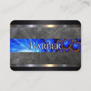 Carte De Visite Abrégé sur bleu de salon de coiffure