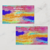 Carte De Visite Abrégé sur coloré aquarelle (Devant / Derrière)