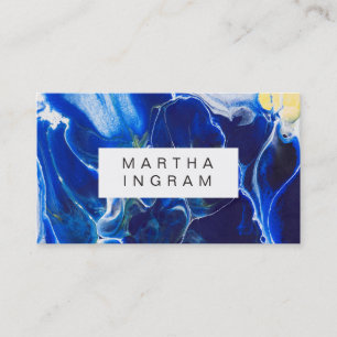 Carte De Visite Abrégé sur créatif artistique moderne bleu de