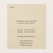 Carte De Visite Abrégé sur élégant or et noir (Intérieur déplié)