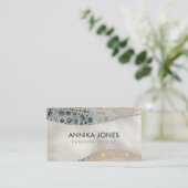 Carte De Visite Abrégé sur indigène marbre de style d'art de point (Debout devant)