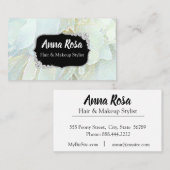 Carte De Visite Abrégé sur mol diamant de Bling de bleu de (Devant / Derrière)