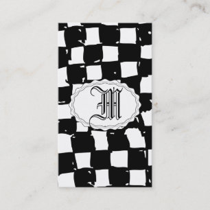 Carte De Visite Abrégé sur noir et blanc contrôleur