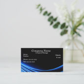 Carte De Visite Abrégé sur noir et bleu (Debout devant)