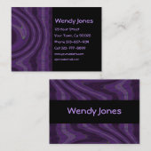 Carte De Visite abrégé sur noir et pourpre (Devant / Derrière)