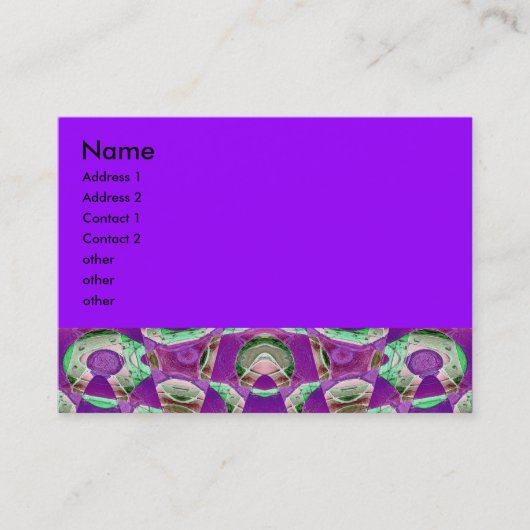 Carte De Visite abrégé sur pourpre (Devant)