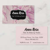 Carte De Visite Abrégé sur rose diamant de Bling de lavande de *~* (Devant / Derrière)