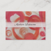 Carte De Visite Abrégé sur rose et orange (Devant)