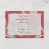 Carte De Visite Abrégé sur rose et orange (Dos)