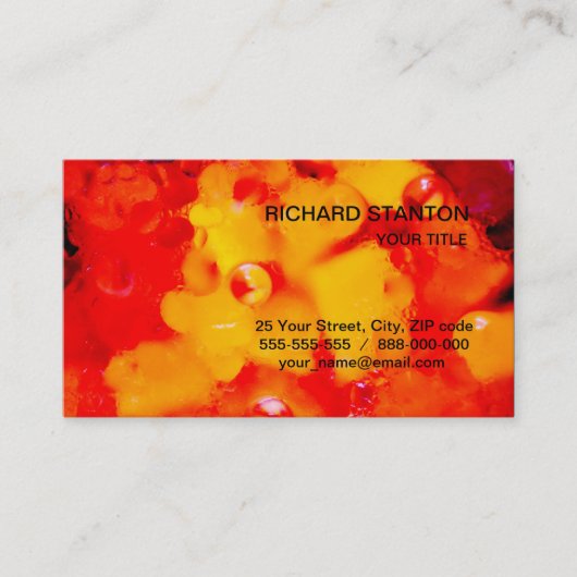 Carte De Visite Abréviation rouge (Devant)