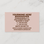 Carte De Visite Abris de gardien de livres (Dos)