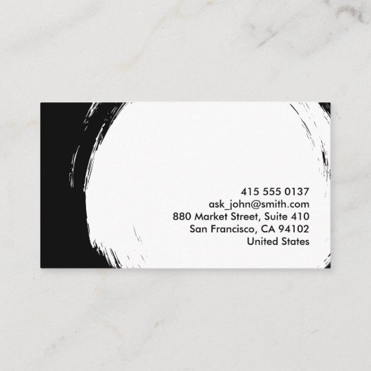 Carte De Visite Abstract Black (Dos)