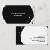 Carte De Visite Abstract Black (Devant / Derrière)
