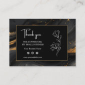 Carte De Visite Abstract Black Gold Business Card (Devant)