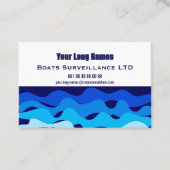Carte De Visite Abstract blue waves corporate style (Devant)