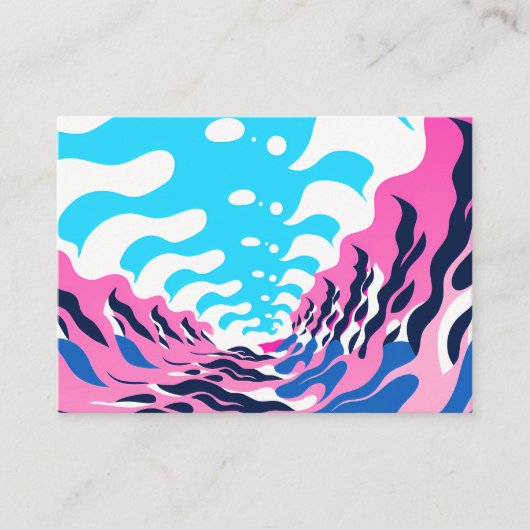 Carte De Visite Abstract Dream Wave – Vibrant Surreal Flow (Devant)