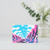 Carte De Visite Abstract Dream Wave – Vibrant Surreal Flow (Debout devant)