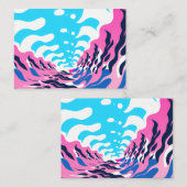 Carte De Visite Abstract Dream Wave – Vibrant Surreal Flow (Devant / Derrière)