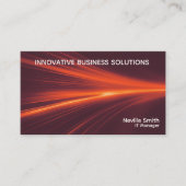 Carte De Visite Abstract Fire Light Tech Business Computer (Devant)