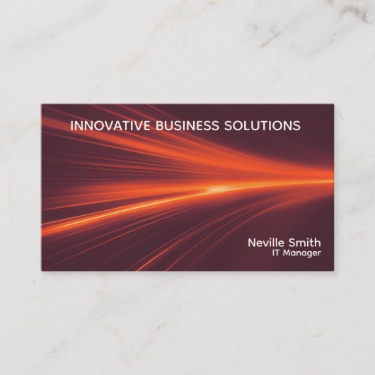 Carte De Visite Abstract Fire Light Tech Business Computer  (Devant)