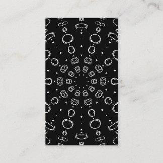 Carte De Visite Abstract Monochrome White Mandala Geometric Patter