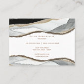 Carte De Visite Abstract Ocean Waves in Earthtones (Dos)