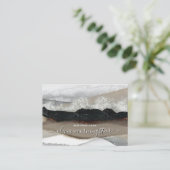 Carte De Visite Abstract Ocean Waves in Earthtones (Debout devant)