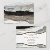 Carte De Visite Abstract Ocean Waves in Earthtones (Devant / Derrière)