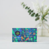 Carte De Visite Abstract Opal Gemstone Texture Business Card (Debout devant)