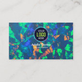 Carte De Visite Abstract Opal Gemstone Texture Business Card (Dos)