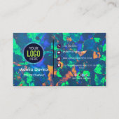 Carte De Visite Abstract Opal Gemstone Texture Business Card (Devant)