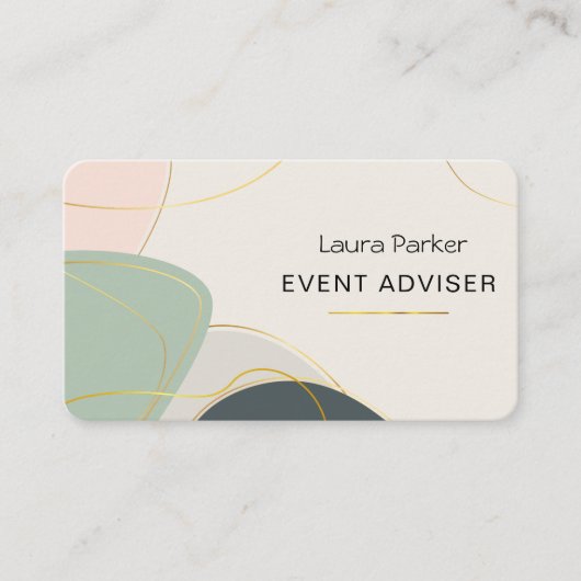 Carte De Visite Abstract Simple Modern Subtle Minimal (Devant)