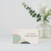 Carte De Visite Abstract Simple Modern Subtle Minimal (Debout devant)