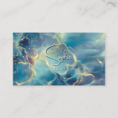 Carte De Visite Abstract Teal Moody Sky  (Devant)