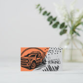 Carte De Visite Abstract Towing Services Logo QR Code (Debout devant)