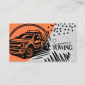 Carte De Visite Abstract Towing Services Logo QR Code (Devant)