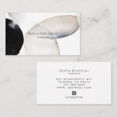 Carte De Visite Abstract Watercolor Shapes Therapist  (Devant / Derrière)