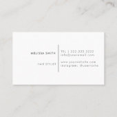 carte de visite abstrait à encre verte (Dos)